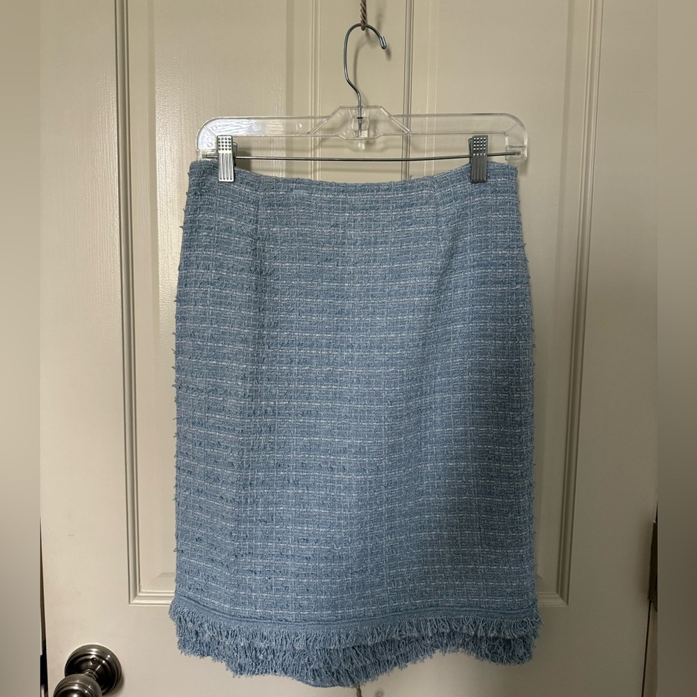 Worth New York Blue Woven Skirt Size 2